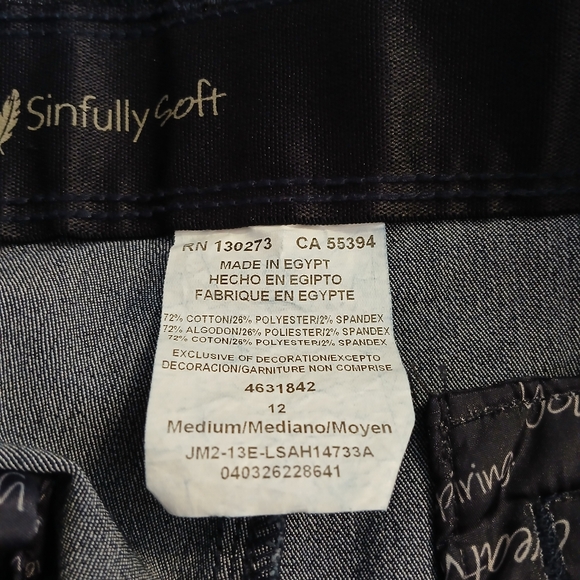 Lee Sinfully Soft Womens Jeans Size M-12 Color Blue Dark Wash - Picture 13 of 13